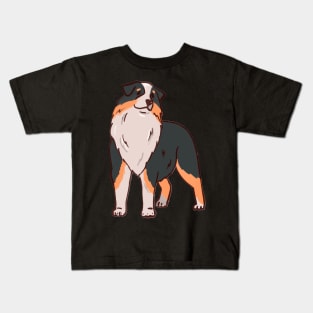 Black tri Aussie Kids T-Shirt